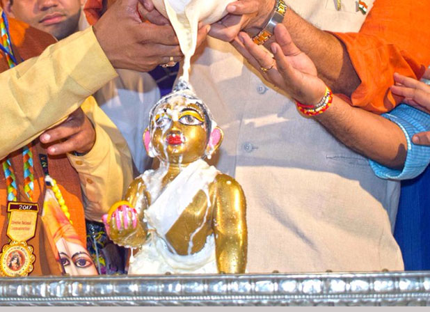 Maha Abhishek ceremony at ISKCON
